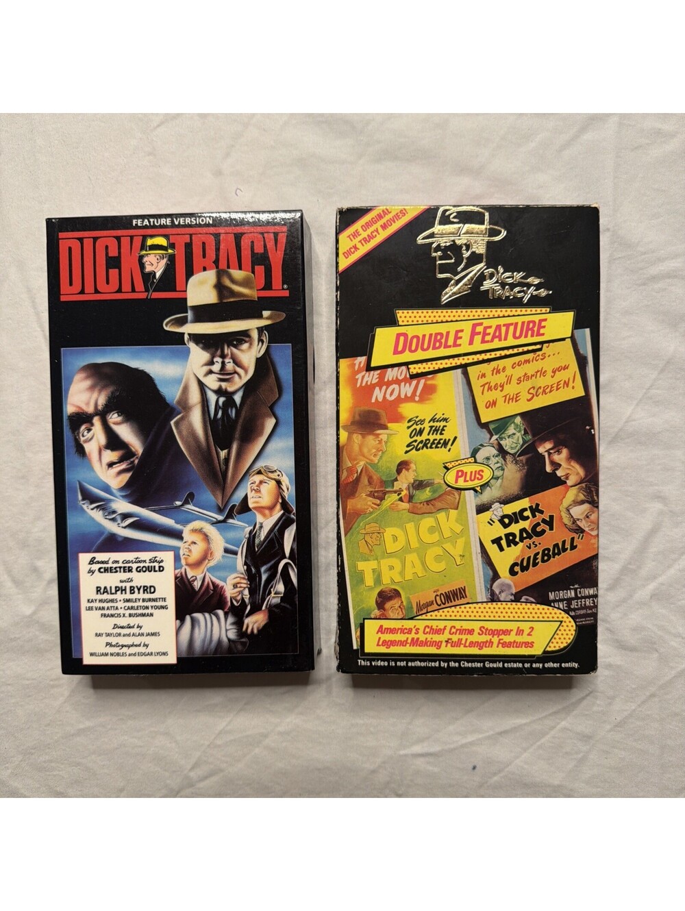 Two Dick Tracy VHS- 1937 Dick Tracy & Double Feature 1946-  Nice - #404